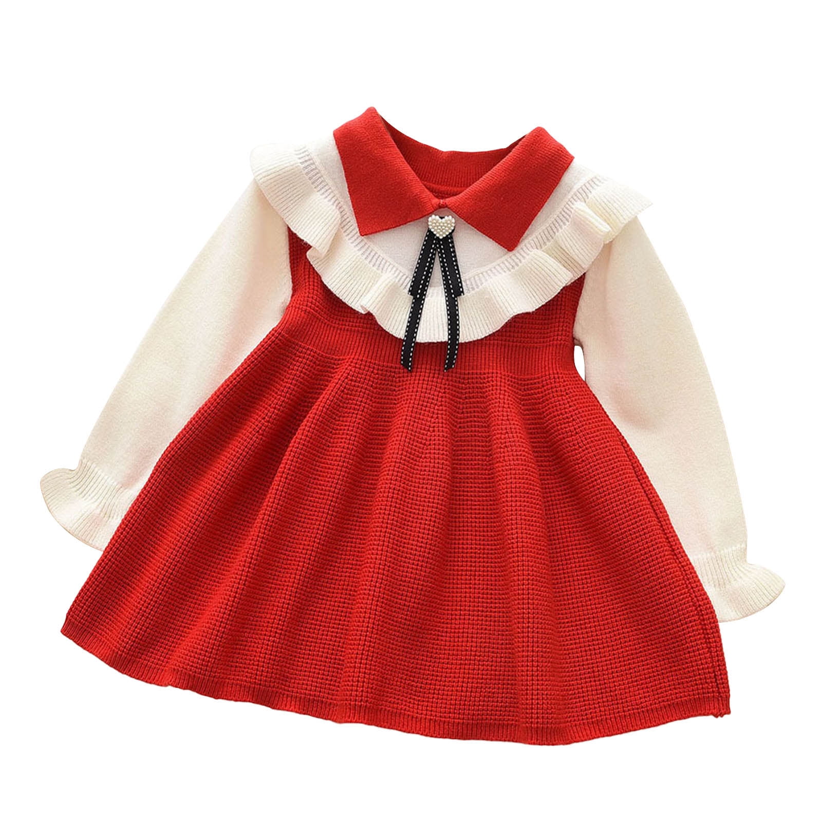 Jacket,Babys Kids Toddlers Girls Patchwork Bow Tie Spring Winter Long