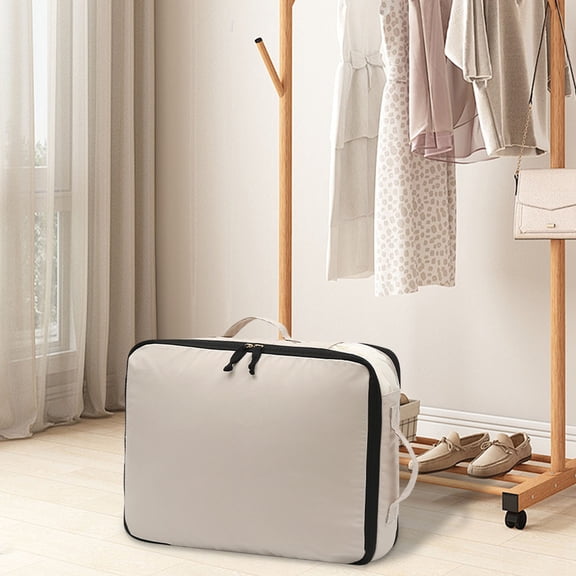 Down Jacket Bag,Household Clothing Storage Bag,Travel Portable Garment Bag,Large Capacity Compression Bag,Polyester Fabric,Viewing Window Design,Space Saving Travel Bag,Proof Storage