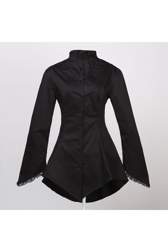 Jacket Black Steampunk Goth Design For Women