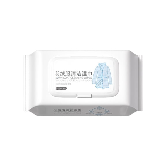 Down Jacket Cleaner, Waterless Laundry Wipes for Fast Stain Removal on Clothing, Shoes, Jackets, Portable No Rinse Detergent for Home, Office, Daily Travel Use