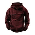 thumbnail image 1 of Jacket Coats for Men,Men's Winter Work Hoodie Zip Up Hoodies with Pockets Long Sleeve Cargo Sweatshirt Sports Hooded Jacket, 1 of 4