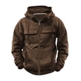 thumbnail image 1 of Jacket Coats for Men,Men's Winter Work Hoodie Zip Up Hoodies with Pockets Long Sleeve Cargo Sweatshirt Sports Hooded Jacket, 1 of 4