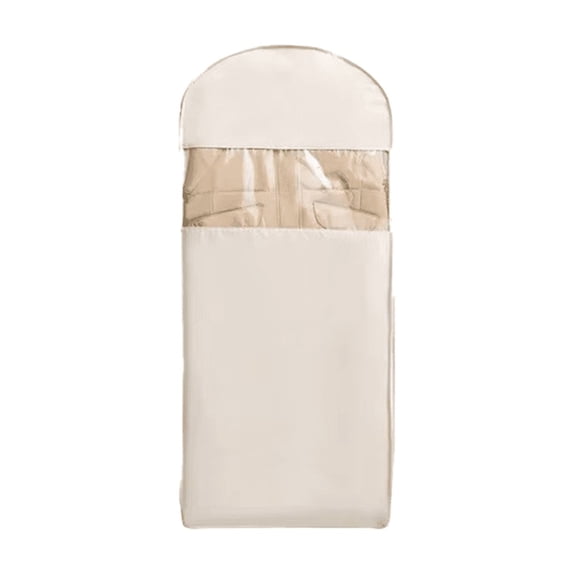 Down Jacket Compressed Dust Cover Wardrobe Clothes Dust Bag Household Visible Transparent Window Hanging Clothes Bag L,1 * Down Jacket Compressed Dust Cover,As Shown