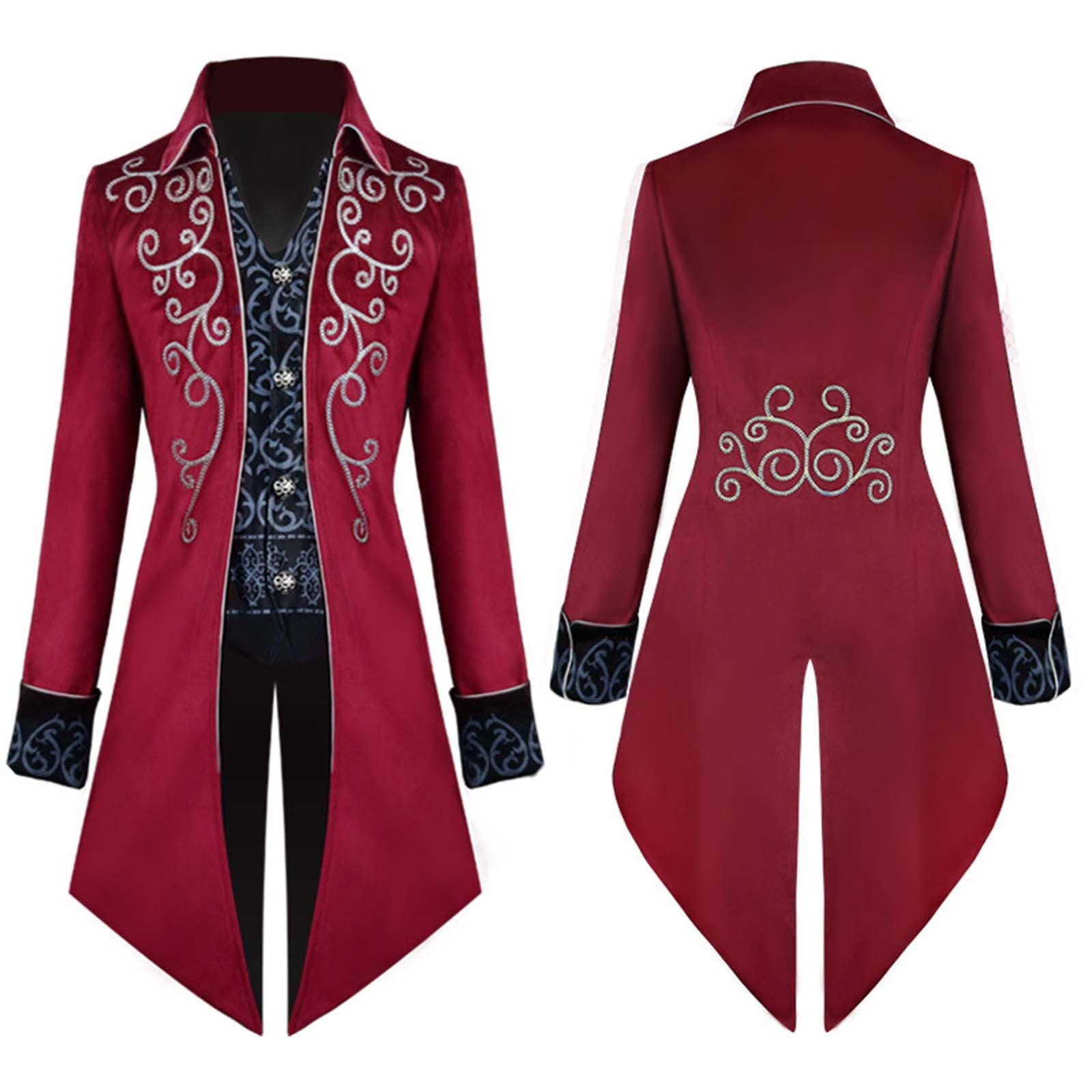 Jacket For Men Men Steampunk Jacket Tailcoat Gothic Frock Coat
