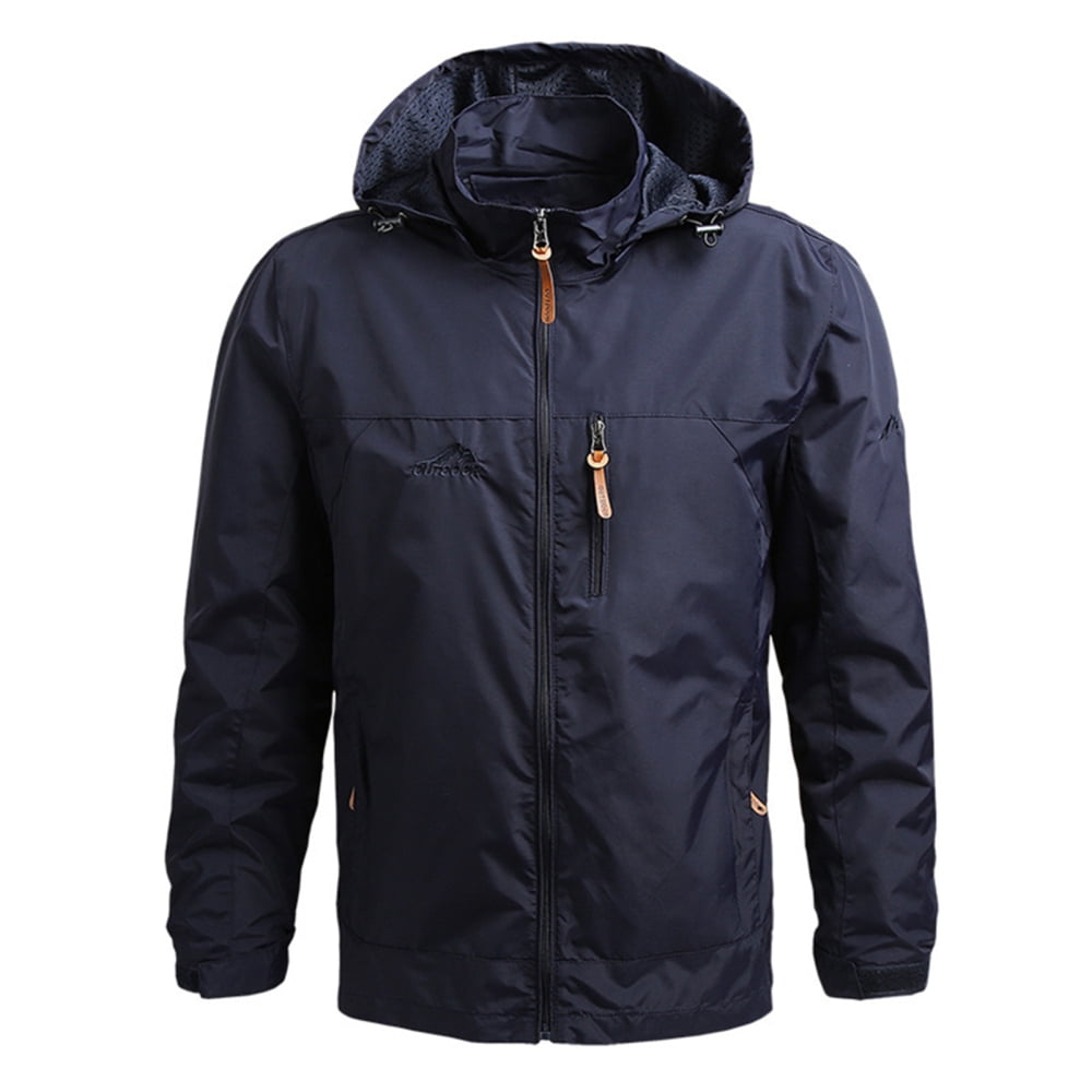 Jacket Hooded Coat Waterproof Warm Windbreaker for Men Fishing