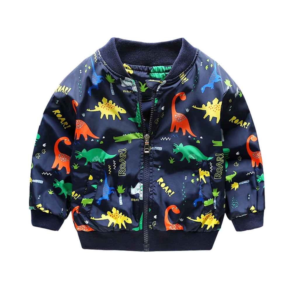 Kids Cute Dinosaur Jacket Boys Girls Outerwear