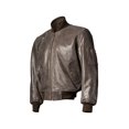 thumbnail image 1 of Jacket, MA-1, John Ownbey, Leather, Distressed Brown, Size L, 1 of 4