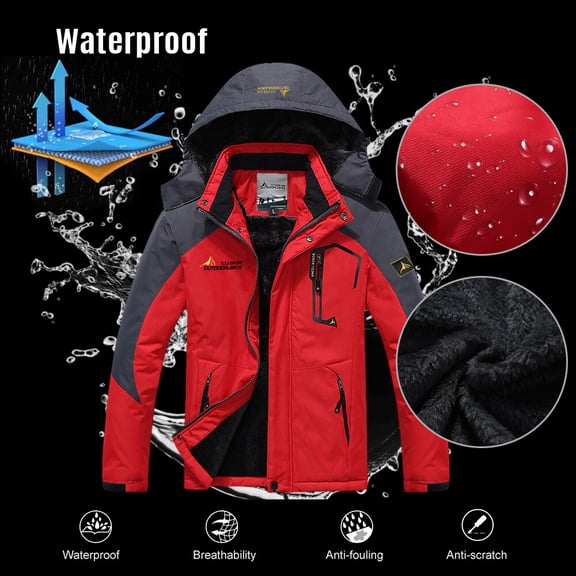 Jacket,Men Mountain Buzhi Mountain Waterproof Shell Windproof Winter Warm Iuppa Red L