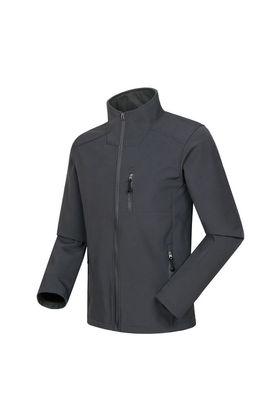 Jacket Men Winter Zipper Pocket Softshell Windproof Waterproof Soft Coat Shell Jacket