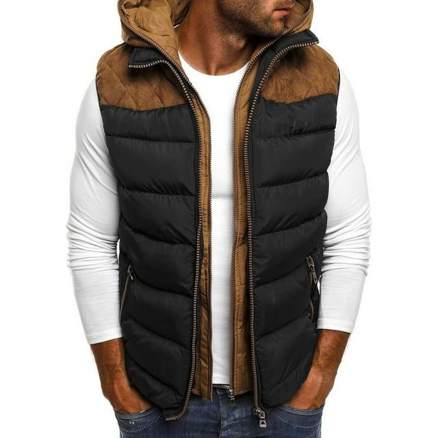 Jacket Men's Hoodie Autumn Winter Zipper Fashion Color Waistcoat Vest ...