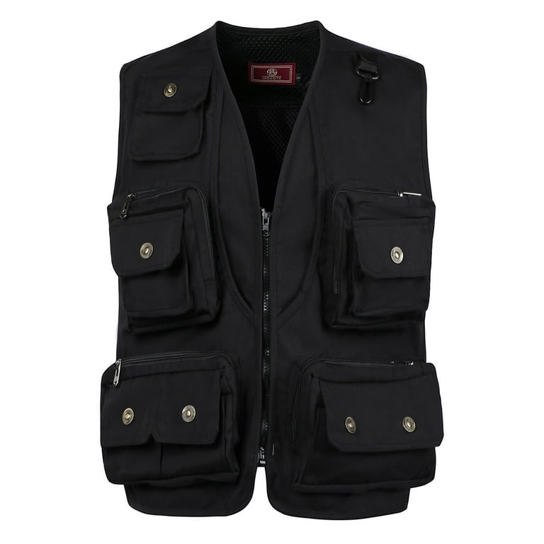 Jacket Mens Winter Coat for Men Mens Gilet Waistcoat Multi Pocket
