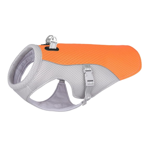 Jacket Pet Dog Cooling Vest Harness for Walking Outdoor Training Park Orange XXL