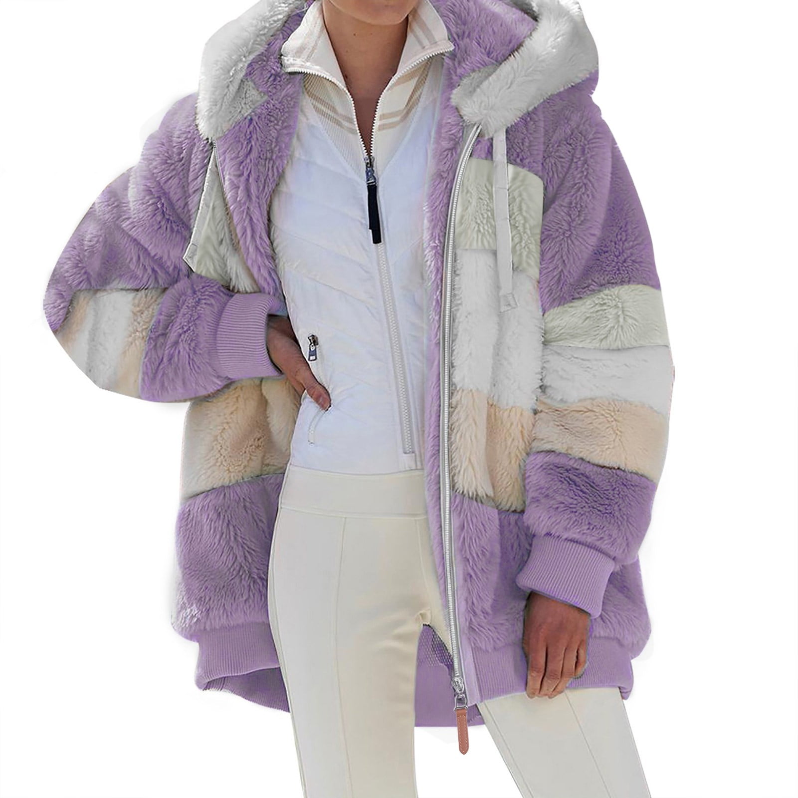 Jacket Polyester Hooded Outdoor Women Fleece Top Petite Fleece Zip Hoodie Women Fleece Travel