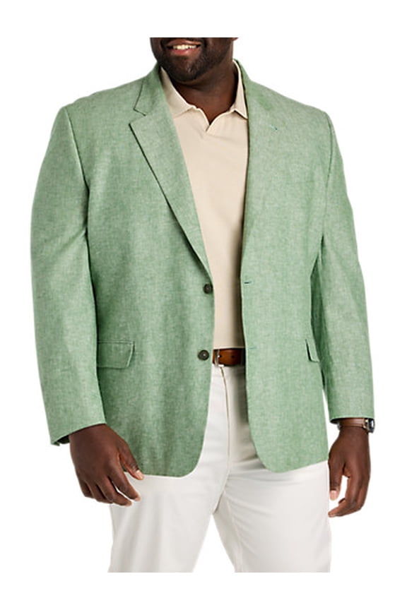Jacket-Relaxer Linen-Blend Sport Coat Green 2XL