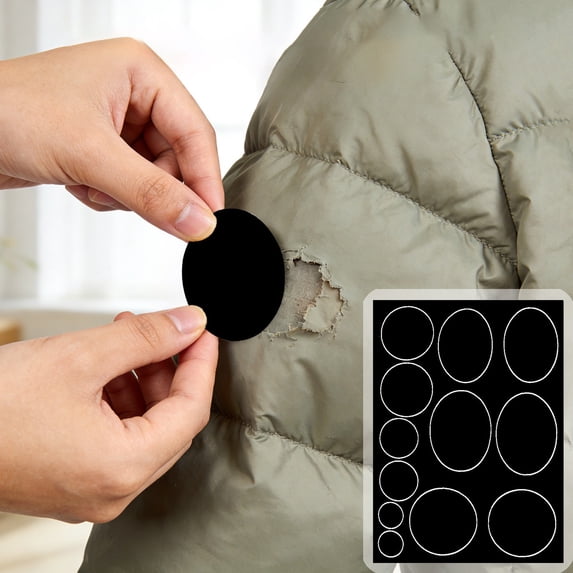 Down Jacket Repair Patch, Self Adhesive Patches, Patches For Clothes, Washable Seamless Adhesive Repair Patches for Down Jacket, Tent, Backpack & Inflatable Pad