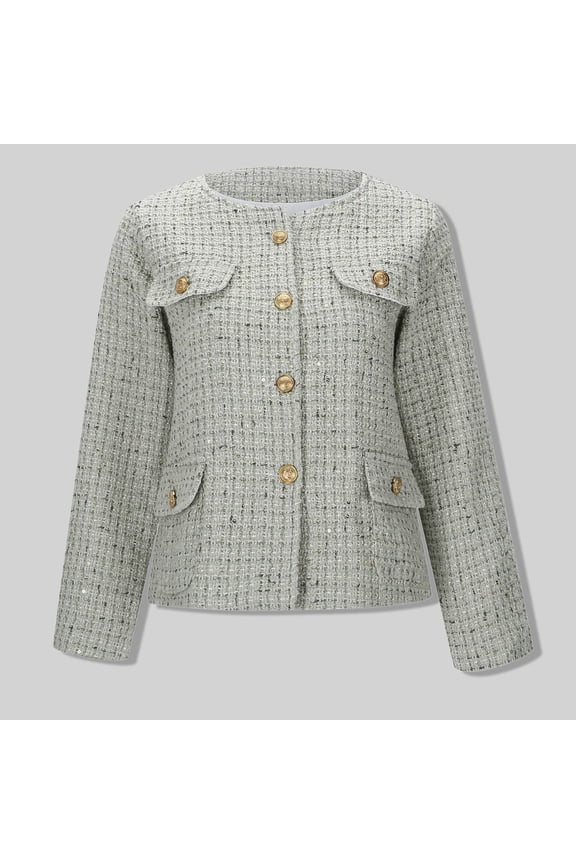 Jacket Retro High End Design Sense Green Thin Temperament Small Fragrance Cardigan Jacket Cockfighting Jacket Casual Tops for Women Fall Running Jackets Hoodie Jacket Women Bonded Jean Vest Winter