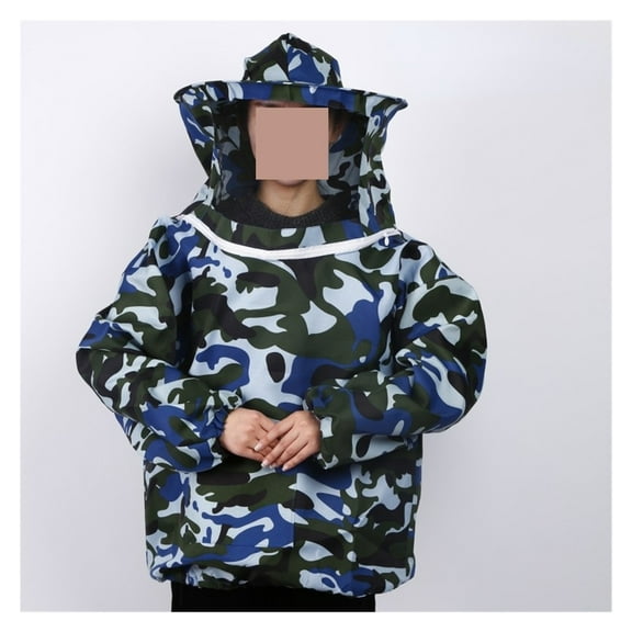 Jacket Veil Set Double Zippered Beekeeping Protective Suit Anti-Bee Beekeeper Clothing with Hat ,Comfortable and Sturdy