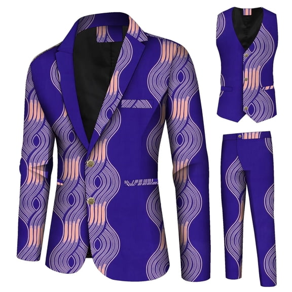 Jacket Vest Pants Blazers for Men 3 Pcs Slim Fit Cowboy Wedding Men Suit Retro Gentleman Mens' African Party Clothing