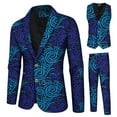 thumbnail image 1 of Jacket Vest Pants Blazers for Men 3 Pcs Slim Fit Cowboy Wedding Men Suit Retro Gentleman Mens' African Party Clothing, 1 of 2