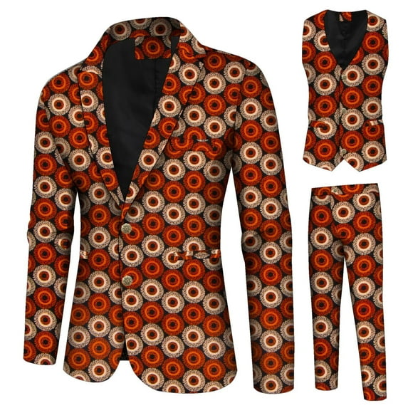 Jacket Vest Pants Blazers for Men 3 Pcs Slim Fit Cowboy Wedding Men Suit Retro Gentleman Mens' African Party Clothing