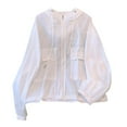 thumbnail image 1 of Jacket for Women 2025 Sun Protection Plus Size Long Sleeve Hooded Full Zip Shirts Jacket with Pockets Summer Casual Clothing for Outdoor Hiking White L, 1 of 5