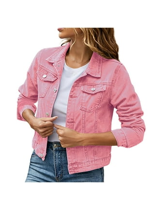 Frontwalk Women Biker Jacket Lapel Neck Distressed Outwear