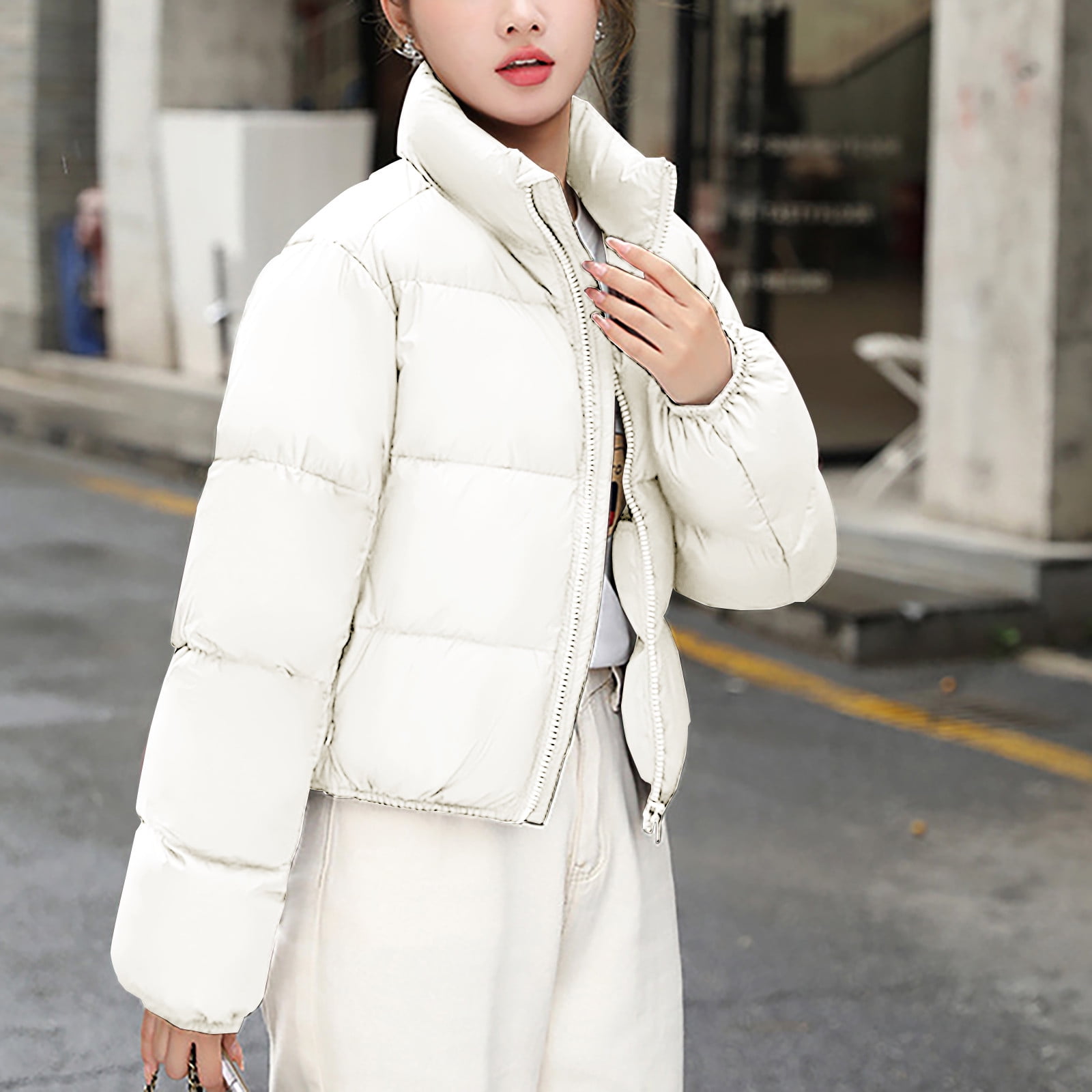 Jacket Women Trendy Womens Coats Winter Women Warm Pocket Coat Long Jacket Winter Sleeve Down Parkas Walmart