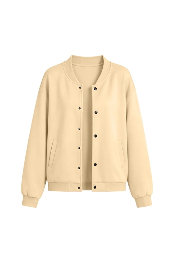 Jacket for Girl's Uniform Button Down Back to School Sweatshirt Fall Winter Oversized Long Sleeve Outfits with Pockets Winter Tops