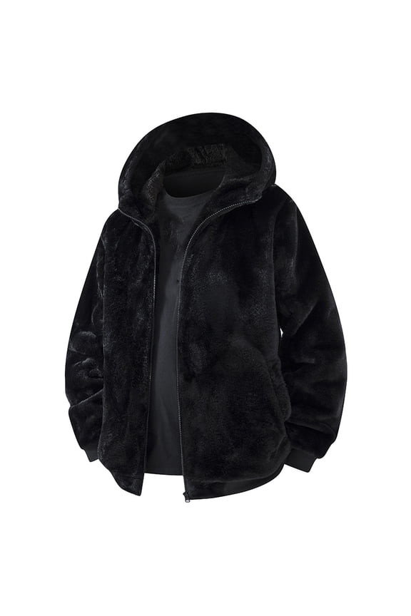 Jacket for Man Winter Fall Long Sleeve High Neck Faux Fur Leather Thermal Basic Jacket Outfit Man 2026 Clothing Fashion