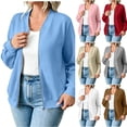 thumbnail image 1 of Jacket for Women, Long Sleeve Zip up Solid Outerwear with Pockets, Casual Trendy Layering, Fall Winter Travel Wear | VerBelle,Red M, 1 of 8