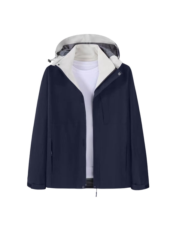 Jacket for Women Men Ski Jacket Warm Winter Snow Coat Windbreaker Snowboarding Jacket Hooded for Hiking Trave