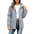 thumbnail image 1 of Jacket for Women Solid Color Loose Long-Sleeved Tops Casual Softshell Jacket with Button Pockets Jacket Women, 1 of 6