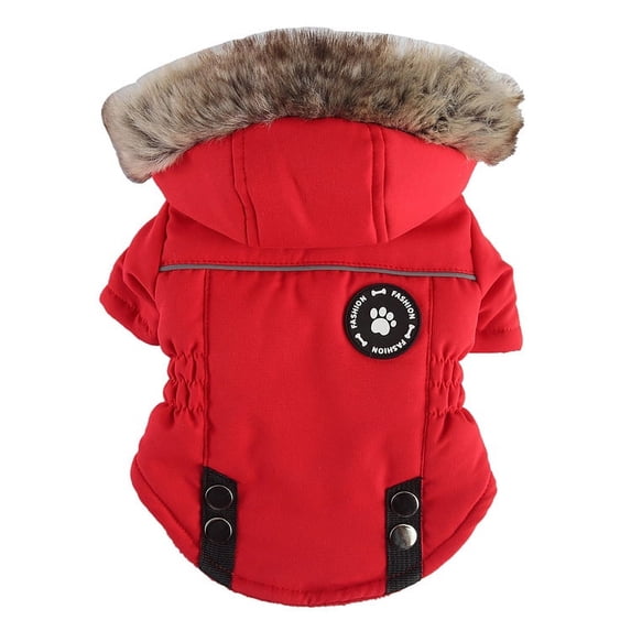 Jacket with safety belt Winter puppy coat - puppy clothes