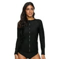 thumbnail image 1 of Jacket women Wet Suit Tops for women Kayaking Surfing Swimming Front Zip Wetsuit for girls Teen Youth Keep Warm, black - XL, 1 of 7