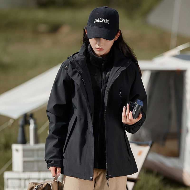 Jacket women's threeinone twopiece waterproof jacket jacket men's