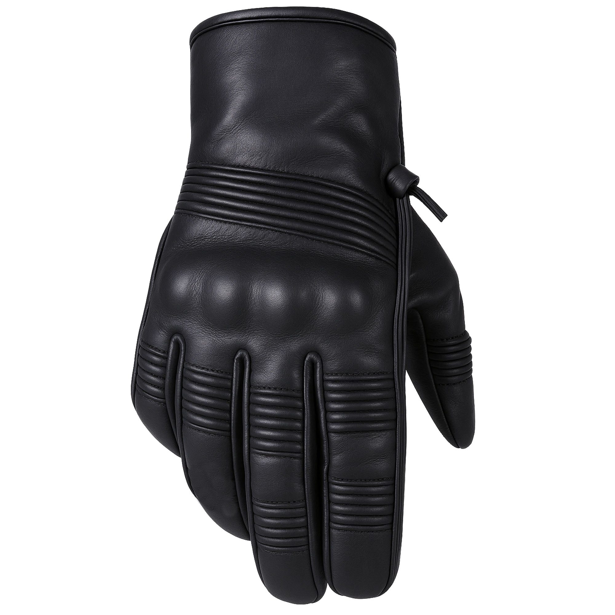 Men's Genuine Leather Cruiser Street Biker Padded Gloves L