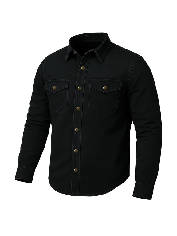 Jackets 4 Bikes PERFORMER Armored Motorcycle Flannel Shirt for Men – CE Armor, Hidden Utility Pockets Ventilated