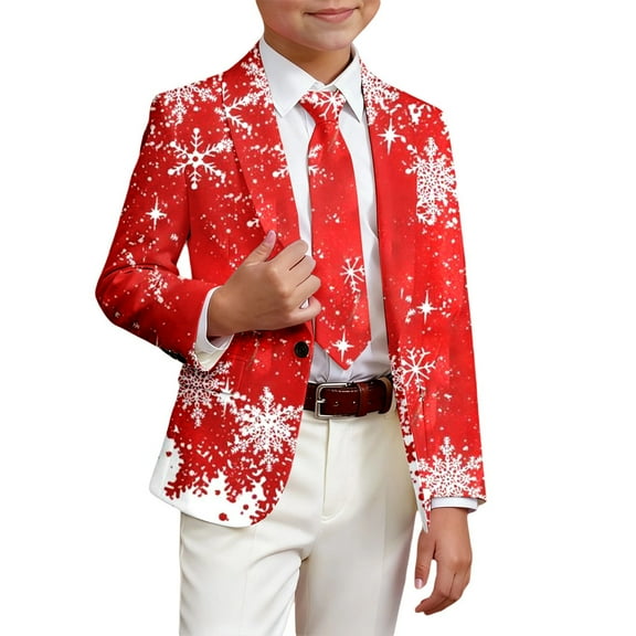 Jackets For Boys Boys Soft Christmas Jacket Long Sleeve Turn Down Collar Print Cardigan Warm Button Up Festive Holiday Party Outwear Toddler Jacket Grey 9 Years-10 Years