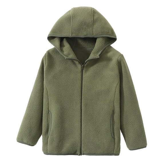 Jackets For Girls Child Kids Winter Windproof Solid Zipper Hooded Warm Clothes Girls Coat AG 3 Years-4 Years