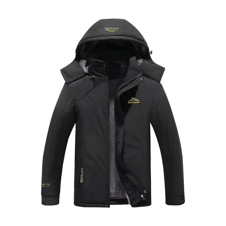Men's fashion color matching windproof hooded jacket hotsell