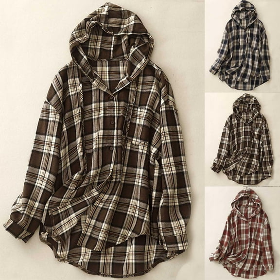 Jackets For Women Navy Casual Drawstring Long Sleeve Hooded Casual Outwear Shirts L