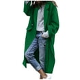 thumbnail image 1 of Jackets For Women Trendy Sevevn Women's Winter Double Breasted Wool Coat Long Sleeve Notch Lapel Midi Long Winter Trench Coat with Belt, 1 of 9