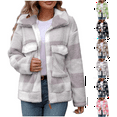 thumbnail image 1 of Jackets For Women White Woman Winter Pockets Zipper Lapel Long Sleeve Blouse Outfits Clothes with Hooded M, 1 of 9