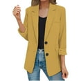 thumbnail image 1 of Jackets For Women Womens Casual Jacket Pockets Long Sleeve Open Front Button Work Lapel Button Jacket Winter Fall Clothes Plus Size Coat, 1 of 6