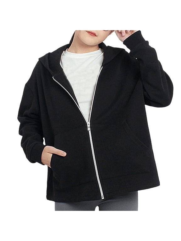 Jackets for Girls 10-12 Mid Waisted Adorable Leisure Jackets Designed for Kids' Comfort Padded Jackets for Added Warmth In Casual Settings Boho Soft Skin-Friendly Jackets Black, 120