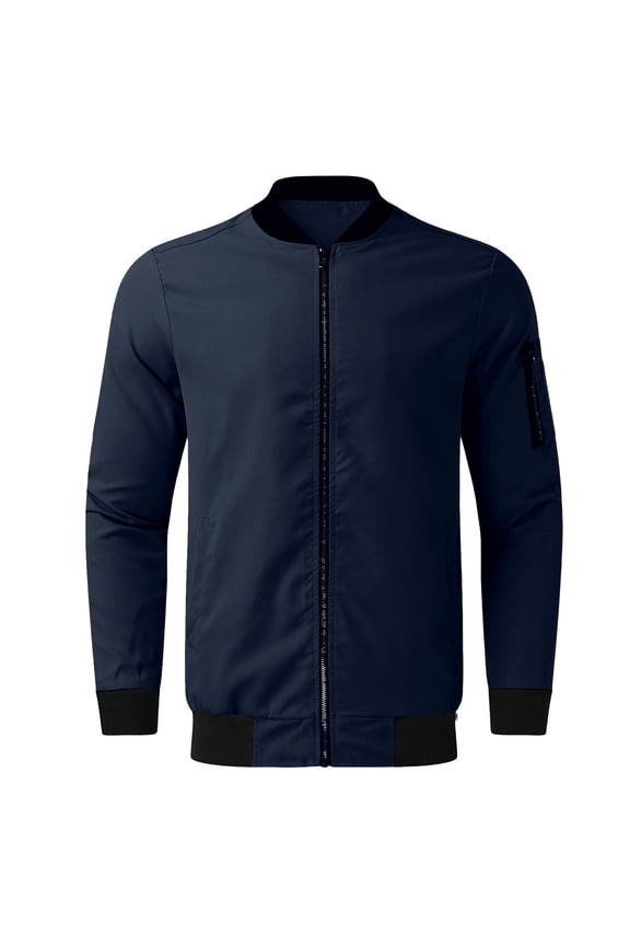 Jackets for Men, Men's Knitted Sweater Jacket Stand Collar Cardigan Style Long Sleeve Button Front Soft Yarn Material Warm Casual Layering Piece For Fall Season(Blue,M)