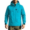 thumbnail image 1 of Jackets for Men, Men's Packable Rain Jacket Waterproof Lightweight Raincoat, Windproof, Breathable, Mesh lining, 10000mm H₂O, Underarm vents, Adjustable Hood, Zipper Pockets, Cycling, Hiking, Golf, 1 of 9