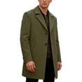 thumbnail image 1 of Jackets for Men, Mens Long Trench Coat Button Trendy Casual Jacket | Fall Winter, Single Breasted, Everyday Wear, Pockets, Outerwear, Notched Lapel, Long Overcoat, Regular Fit, 1 of 9