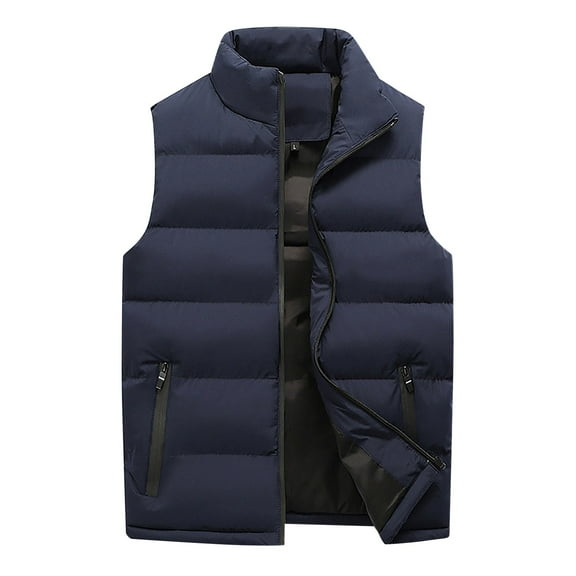 Jackets For Women Full Zipper Lightweight Down Vest Winter Quilted Jacket Vest Blended Fabric Blending Jackets Outerwear Vests 1Pc Blue 2Xl Fall Jackets For Women 2025