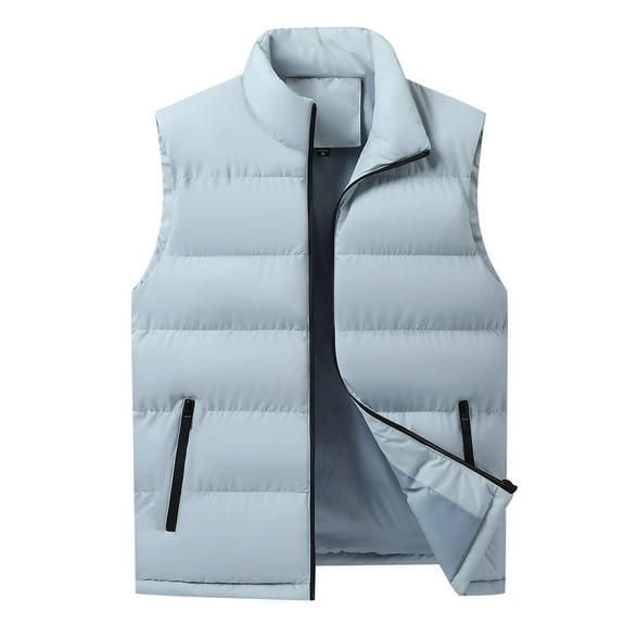 Jackets For Women Lightweight Down Vest Full Zipper Winter Quilted Vest Blended Fabric Blending Jackets Outerwear Vests 1Pc Gray 6Xl Fall Jackets For Women 2025